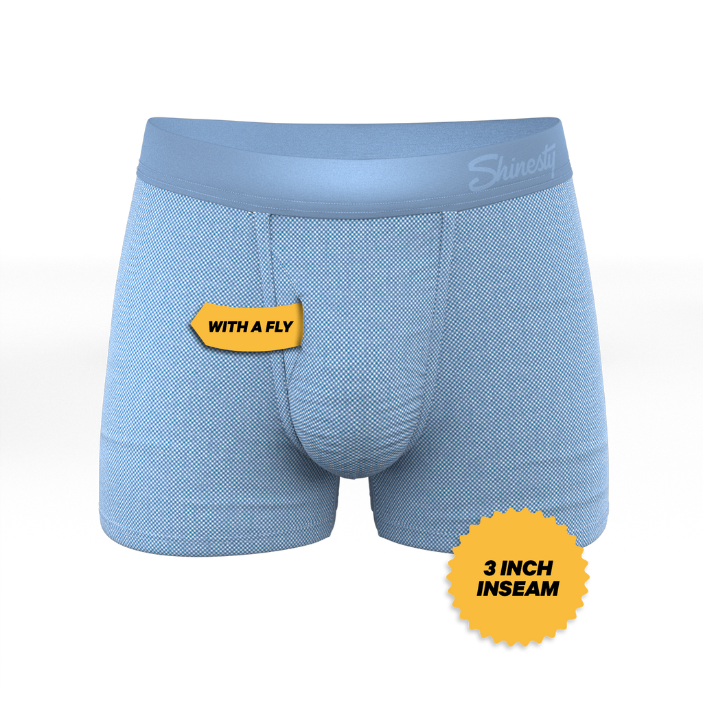The Chambray All Day | Blue Chambray Ball Hammock® Pouch Trunks Underwear - Shinesty