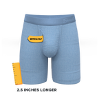 The Chambray All Day | Blue Chambray Ball Hammock® Boxer - Long Leg - Shinesty