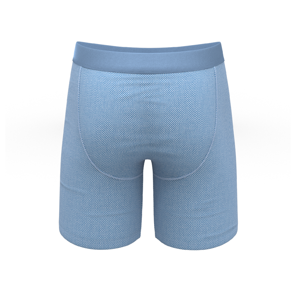 The Chambray All Day | Blue Chambray Ball Hammock® Boxer - Long Leg - Shinesty