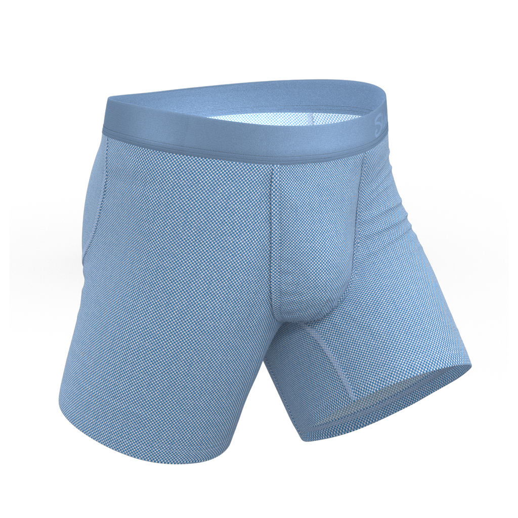The Chambray All Day | Blue Chambray Ball Hammock® Pouch Underwear - Shinesty