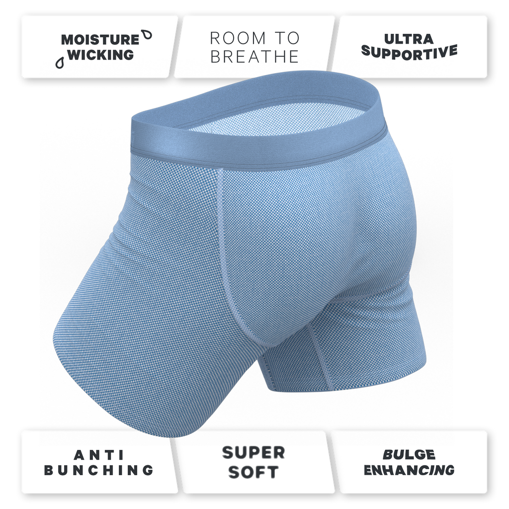 The Chambray All Day | Blue Chambray Ball Hammock® Pouch Underwear - Shinesty