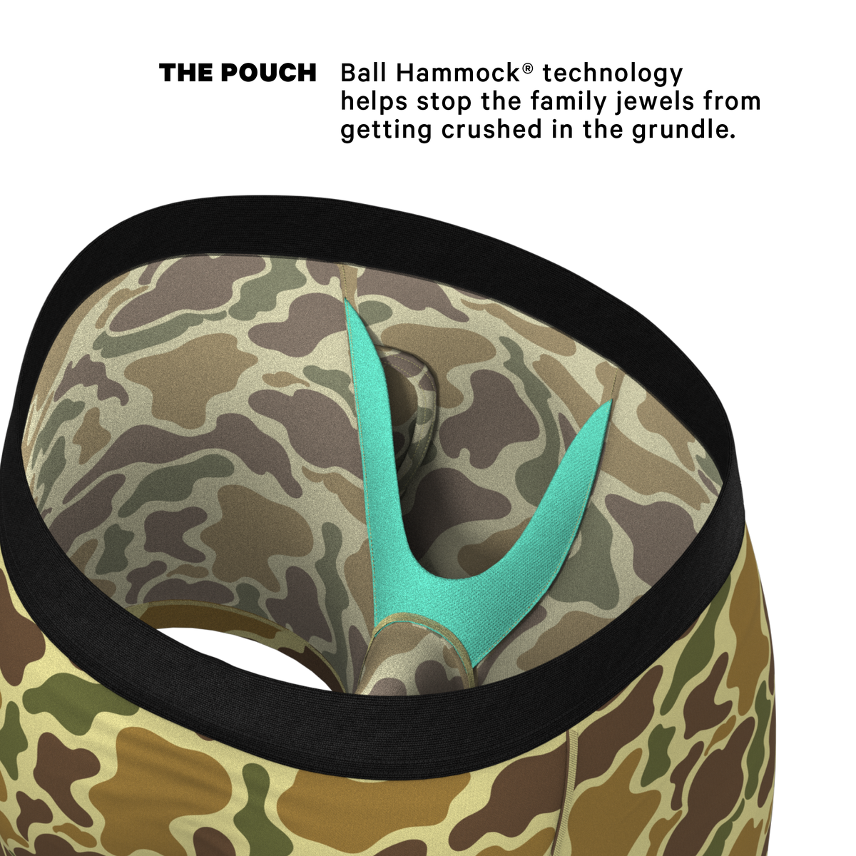 The Chameleon | Duck Camouflage Ball Hammock® Pouch Underwear With Fly - Shinesty