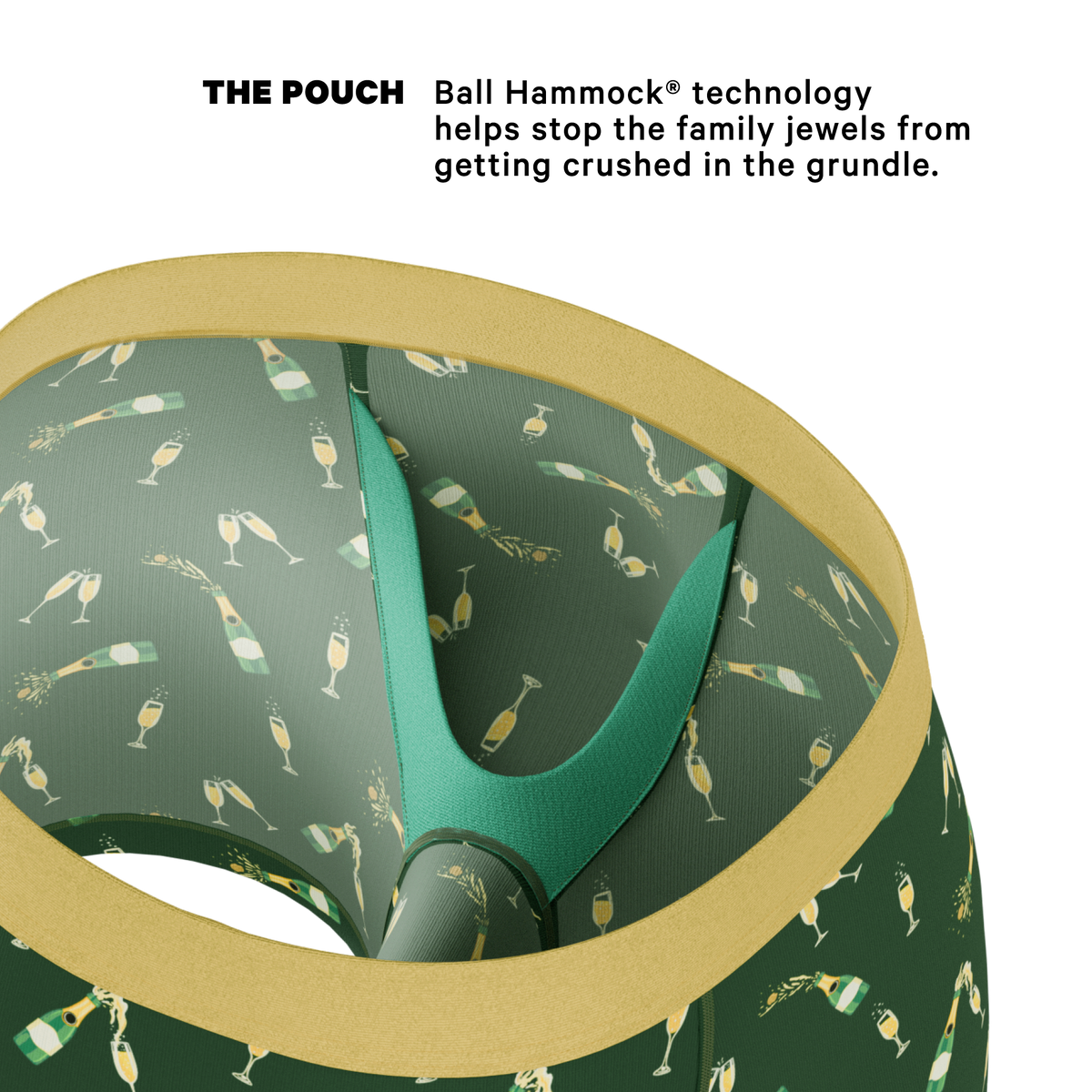 The Champagne Showers | New Years Ball Hammock® Pouch Underwear - Shinesty