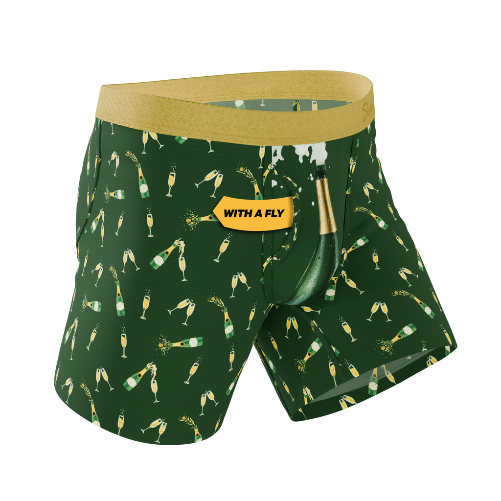 The Champagne Showers | New Years Ball Hammock® Pouch Underwear With Fly - Shinesty