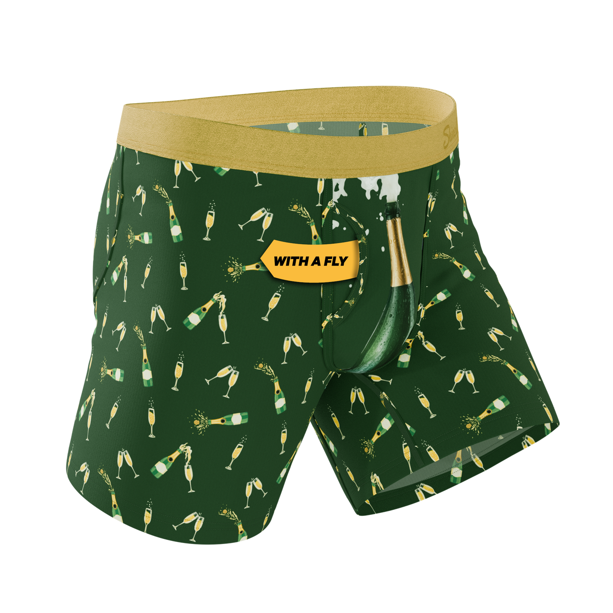 The Champagne Showers | New Years Ball Hammock® Pouch Underwear With Fly - Shinesty