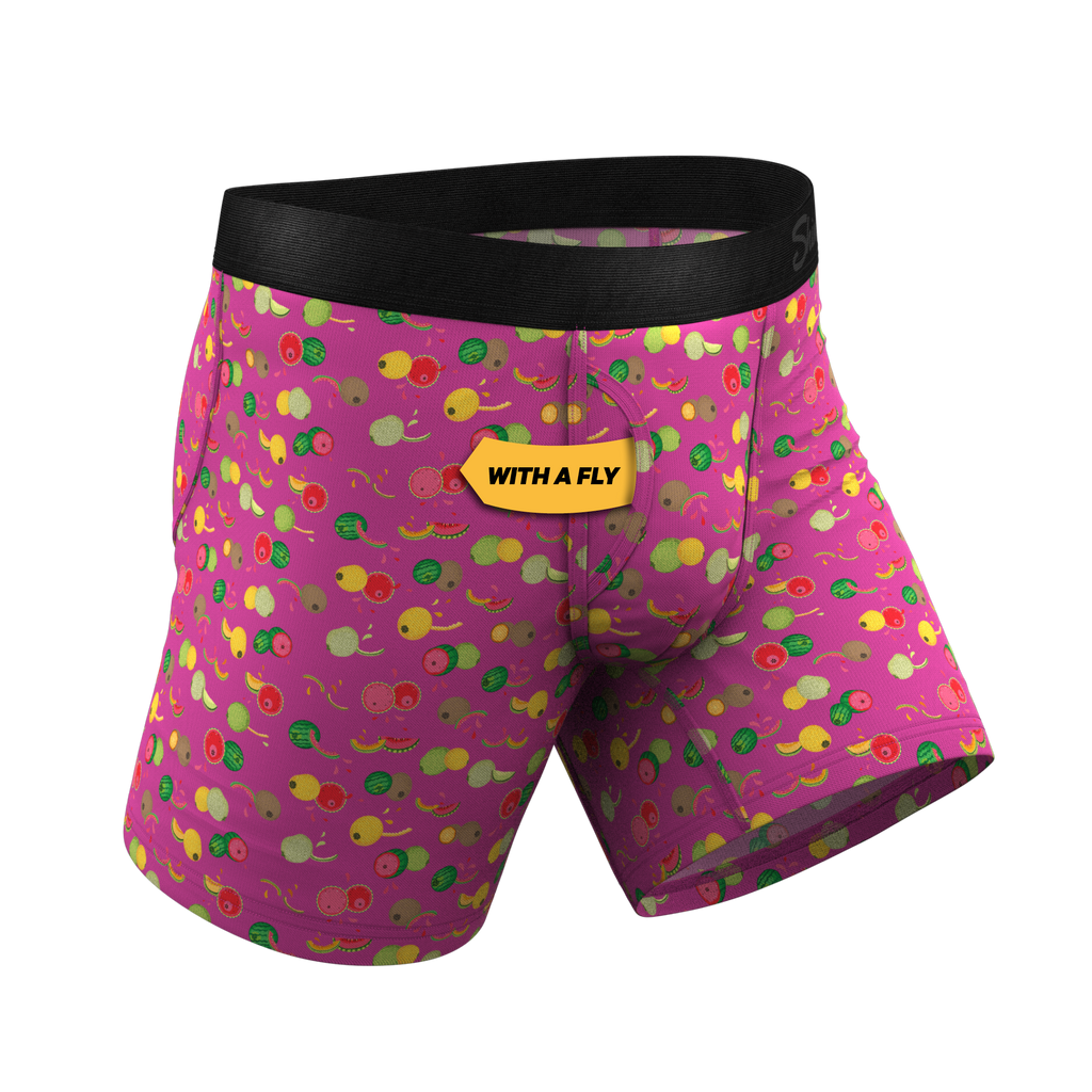 The Check Your Melons | Breast Cancer Awareness Ball Hammock® Pouch Underwear With Fly - Shinesty