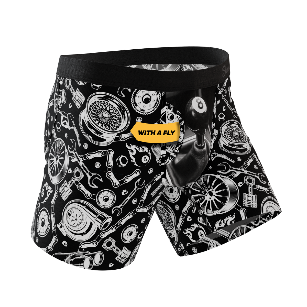The Checkered Past | Ball Hammock® Pouch Boxer Briefs with Fly 3 Pack - Shinesty