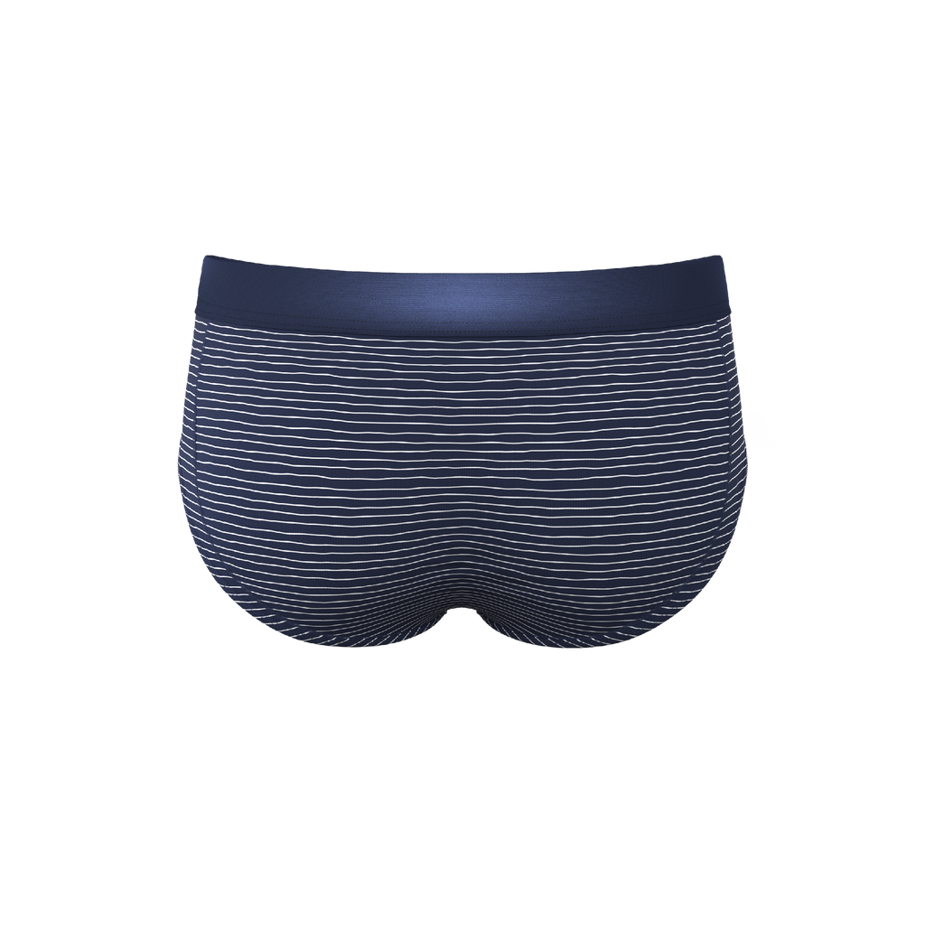 The Cheek Streak | White Stripe Ball Hammock® Pouch Underwear Briefs - Shinesty
