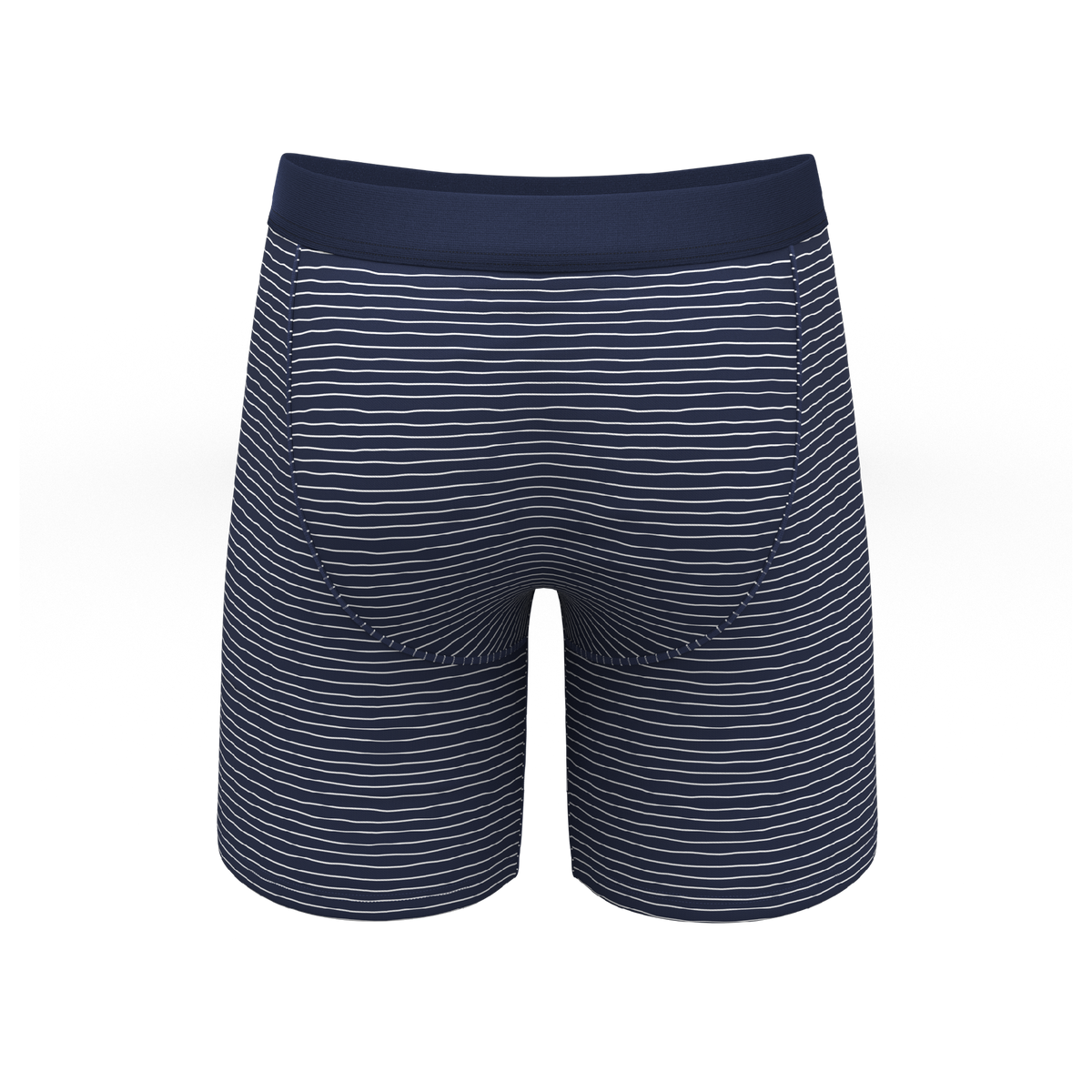 The Cheek Streak | White Stripe Ball Hammock® Boxer - Long Leg - Shinesty