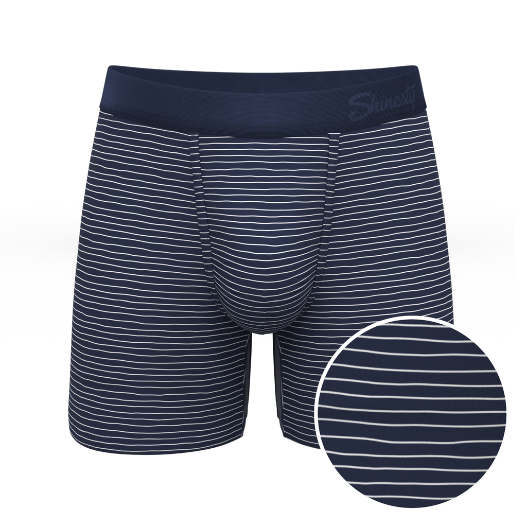 The Cheek Streak | White Stripe Ball Hammock® Pouch Underwear - Shinesty