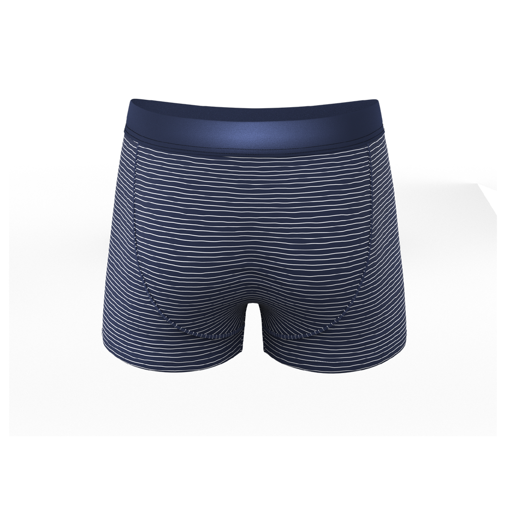 The Cheek Streak | White Stripe Ball Hammock® Pouch Trunks Underwear - Shinesty