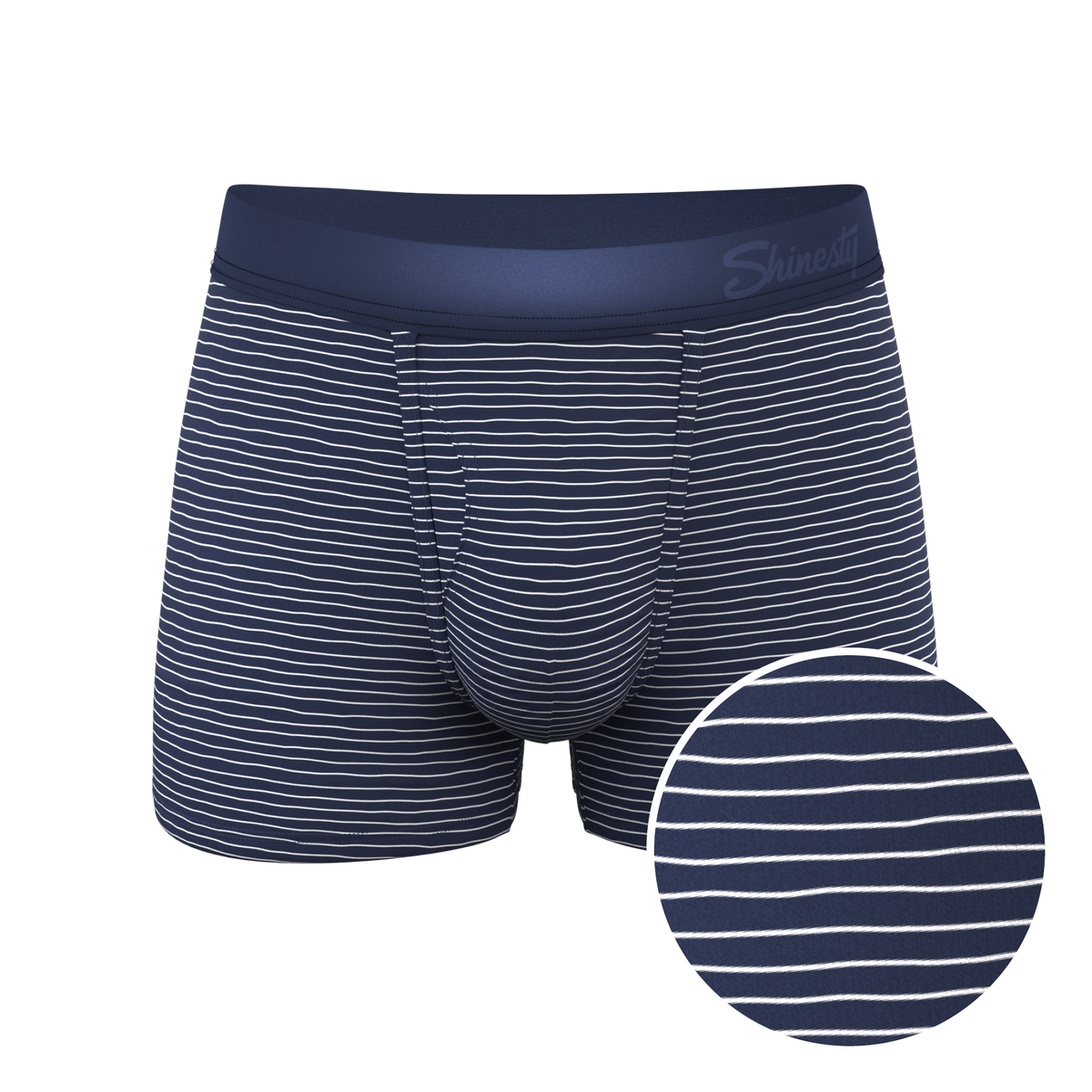 The Cheek Streak | White Stripe Ball Hammock® Pouch Trunks Underwear - Shinesty