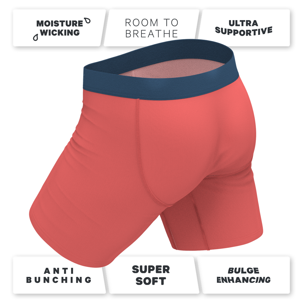 The Cherry Tomato | Coral Red Ball Hammock® Boxer - Long Leg - Shinesty