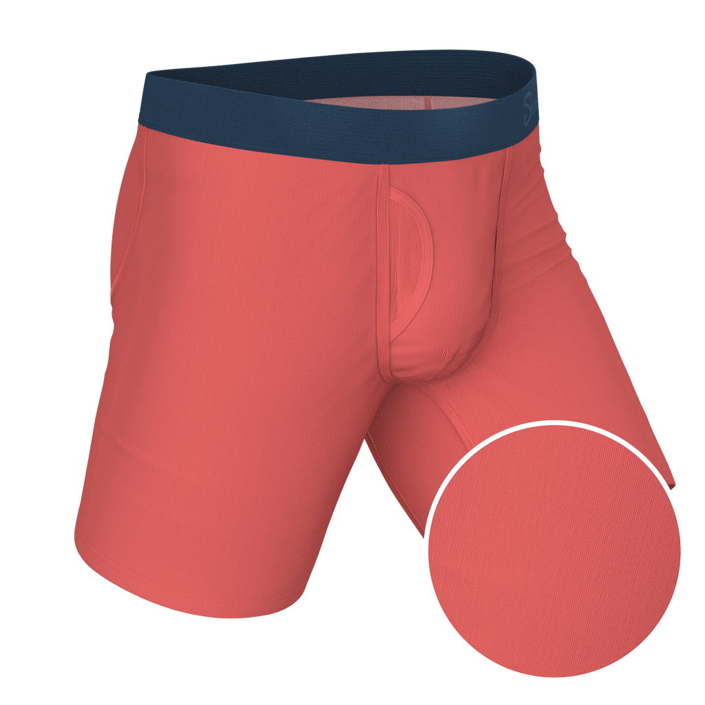 The Cherry Tomato | Coral Red Ball Hammock® Boxer - Long Leg - Shinesty