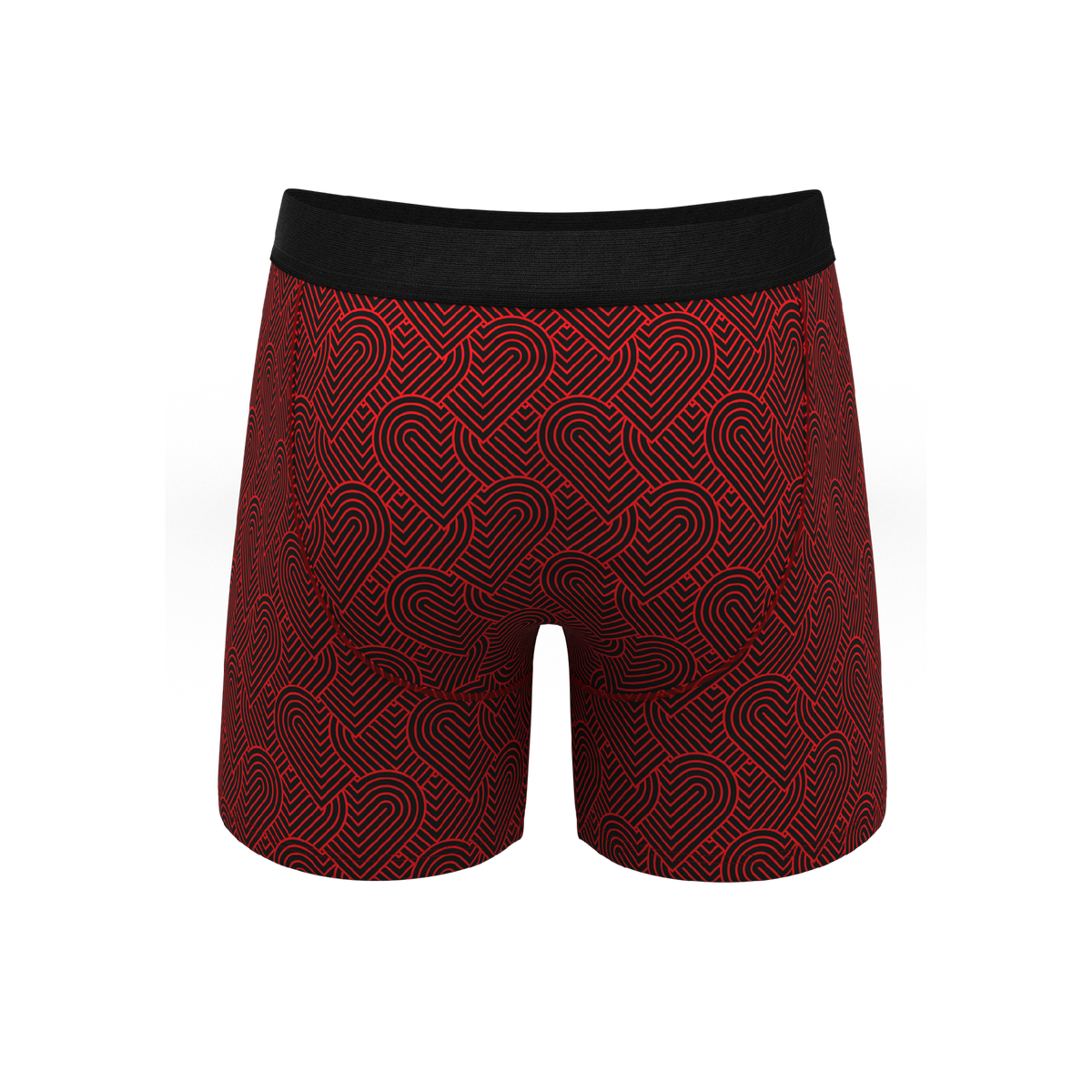The Cherub | Geometric Hearts Ball Hammock® Pouch Underwear With Fly - Shinesty