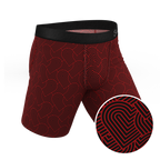 The Cherub | Geometric Hearts Ball Hammock® Boxer - Long Leg - Shinesty
