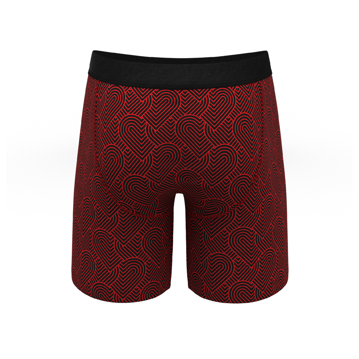 The Cherub | Geometric Hearts Ball Hammock® Boxer - Long Leg - Shinesty
