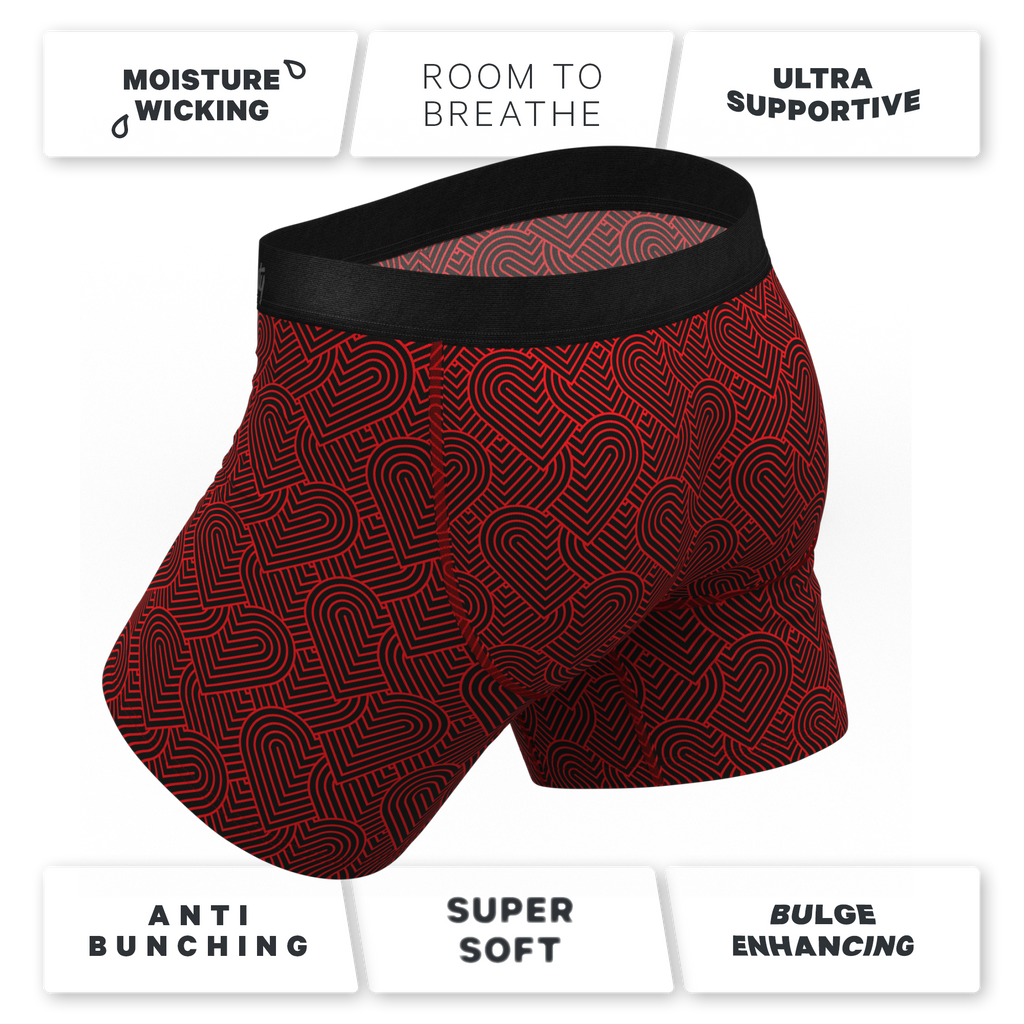The Cherub | Geometric Hearts Ball Hammock® Pouch Underwear - Shinesty