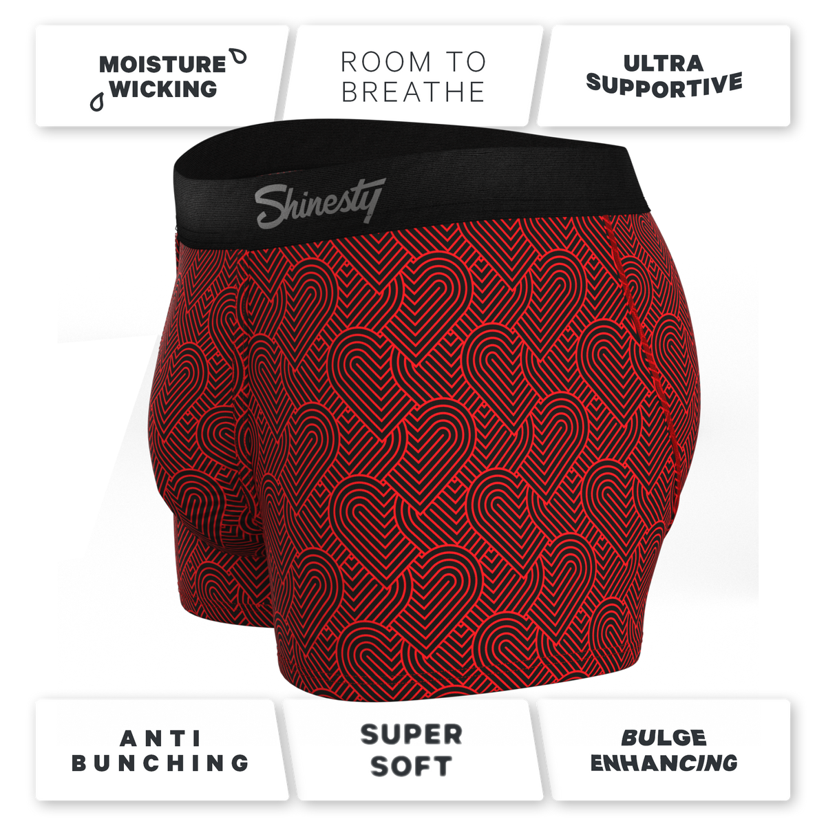 The Cherub | Geometric Hearts Ball Hammock® Pouch Trunks Underwear - Shinesty