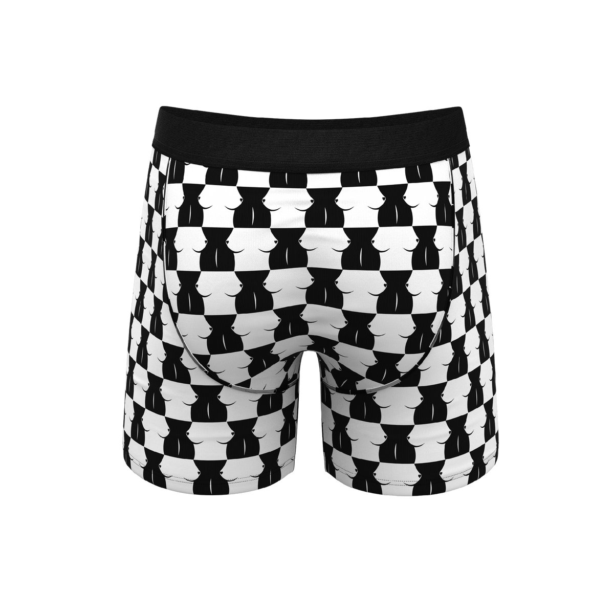 The Chest Mate | Checkered Ball Hammock® Pouch Underwear With Fly - Shinesty