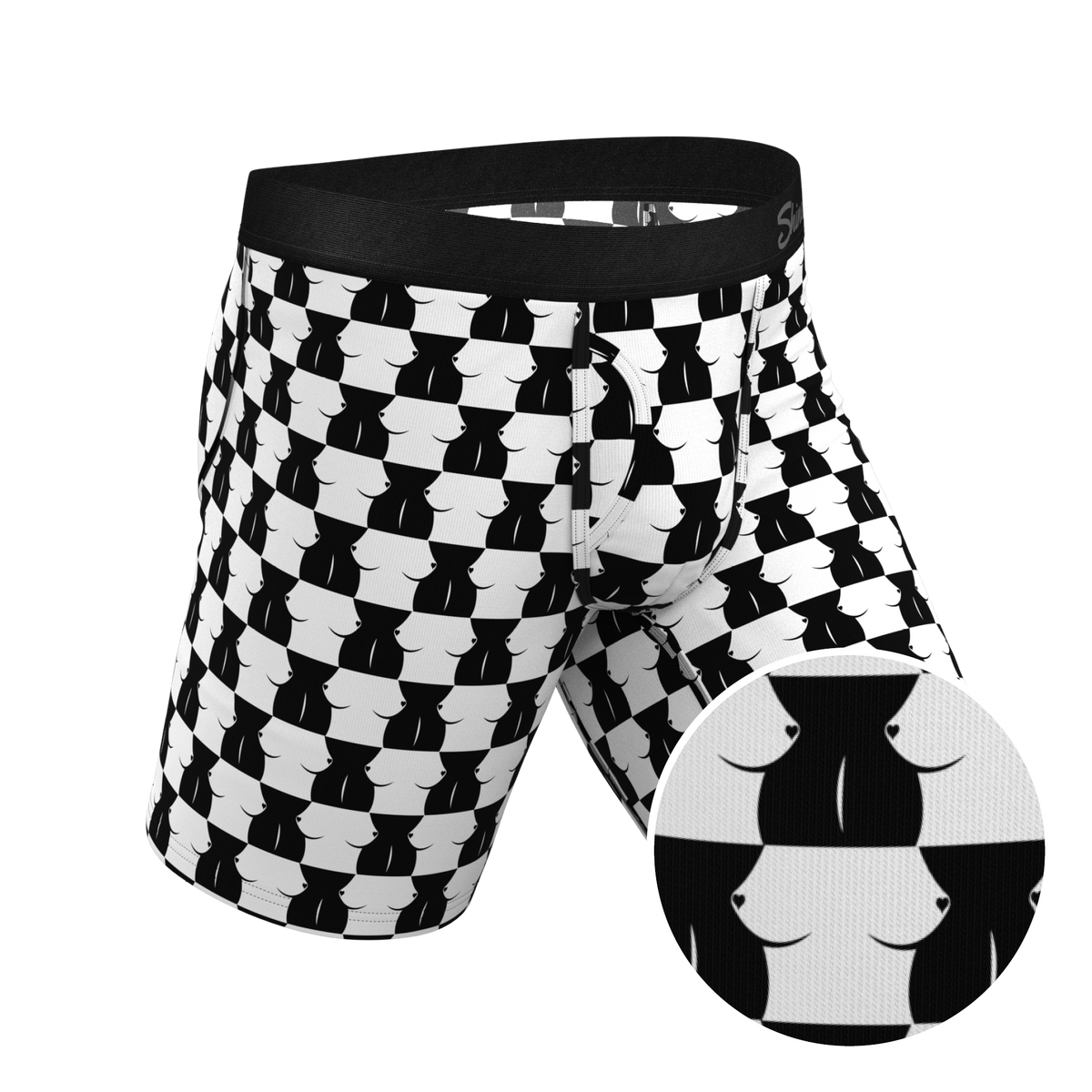The Chest Mate | Checkered Ball Hammock® Boxer - Long Leg - Shinesty