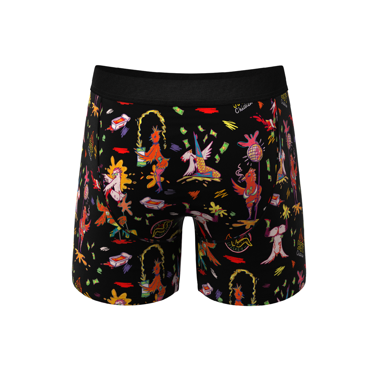 The Chicken Strips | Dancing Chickens Ball Hammock® Pouch Underwear With Fly - Shinesty