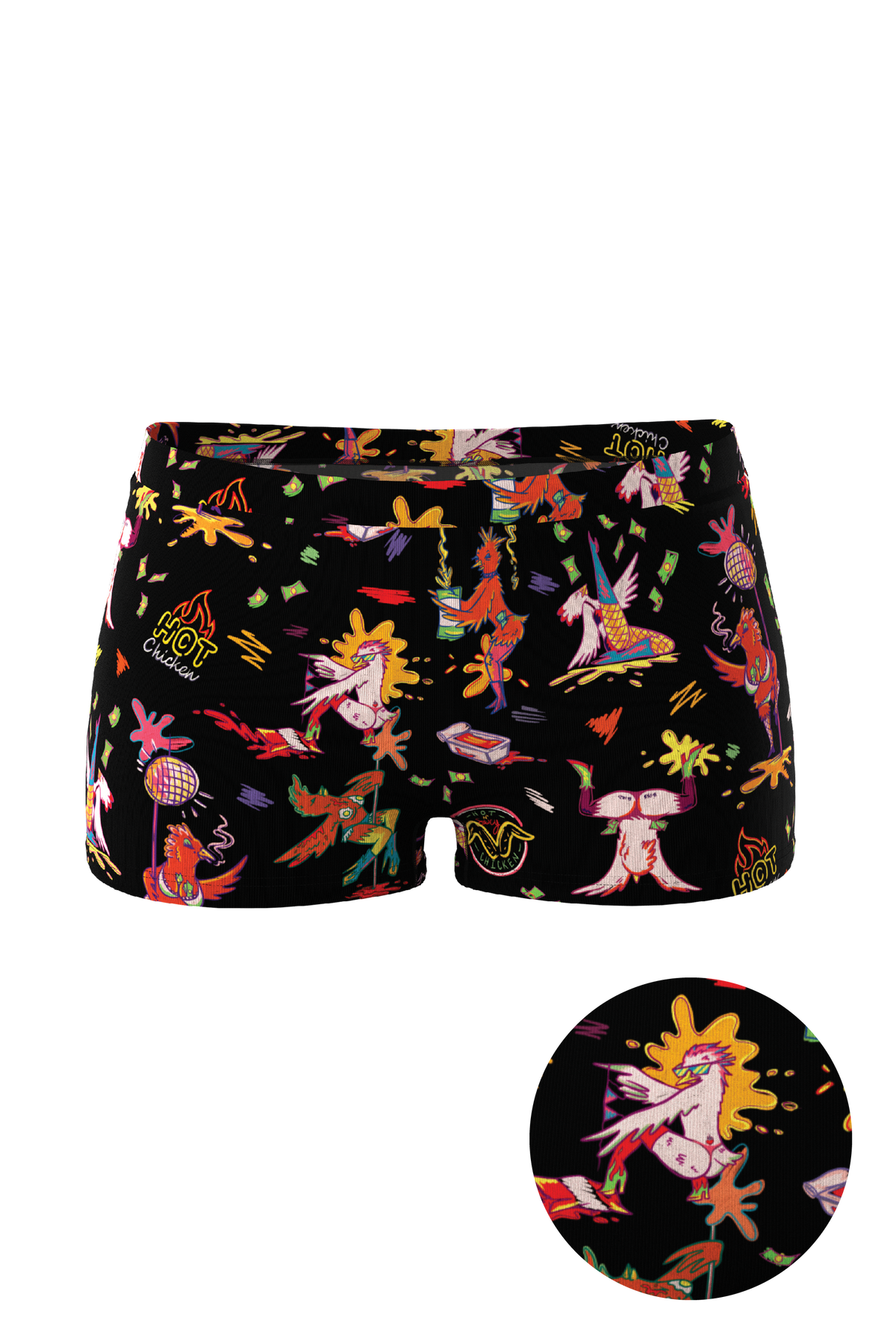 The Chicken Strips | Dancing Chickens Modal Boyshort Underwear - Shinesty