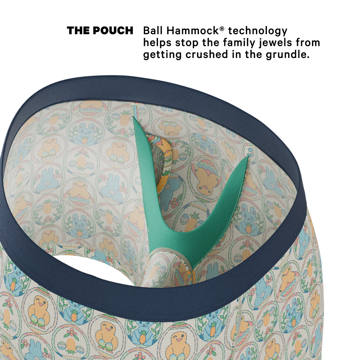 The Chicks Dig It | Pastel Easter Ball Hammock® Pouch Underwear With Fly - Shinesty