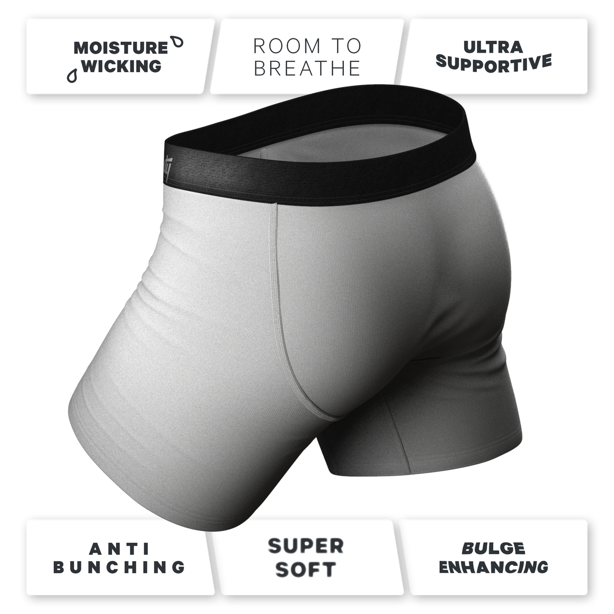 The Christian Grey | Ball Hammock® Pouch Underwear With Fly 3 Pack - Shinesty