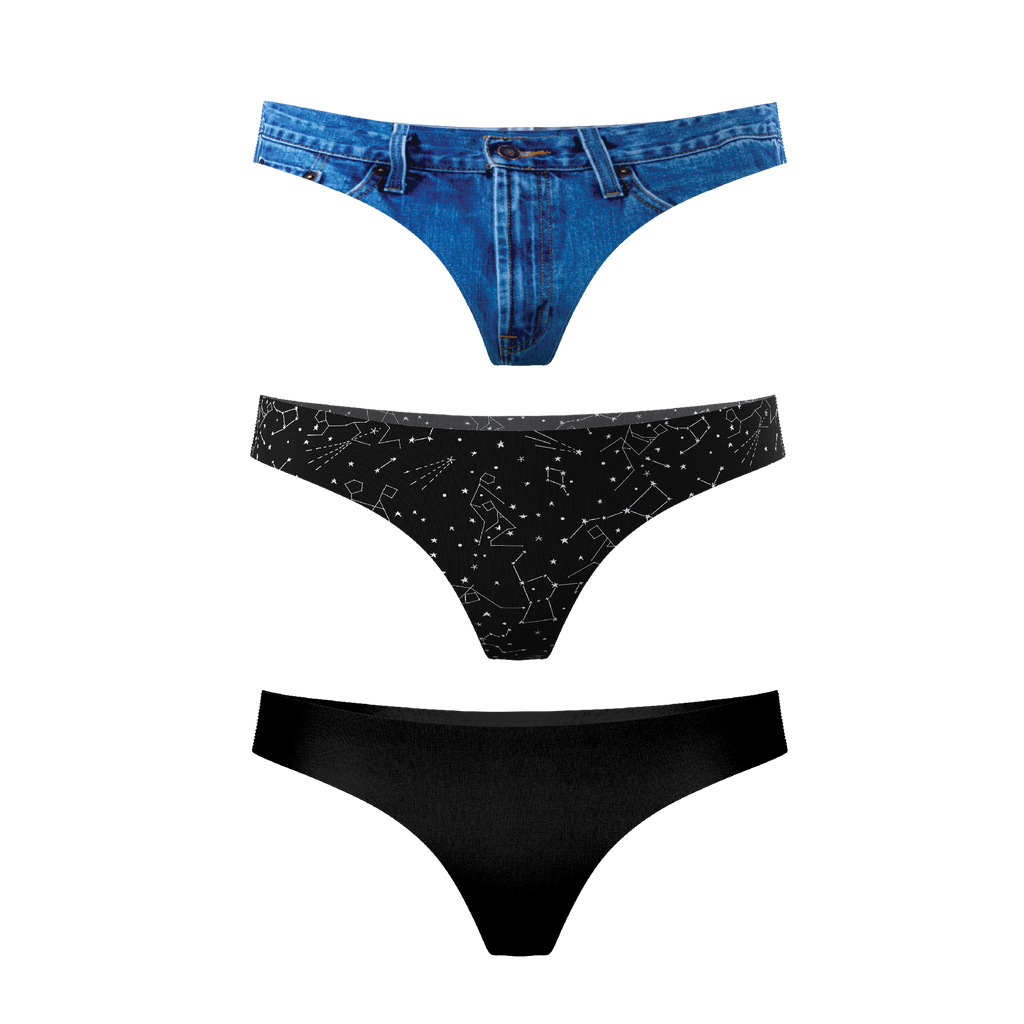 The Classics | Women's Thong Underwear 3 Pack - Shinesty