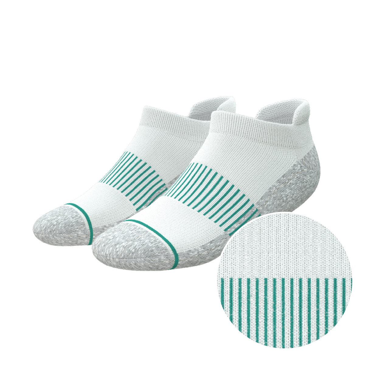 The Cloud 9 | White Stay Weird Heel Hammock™ Ankle Socks - Shinesty