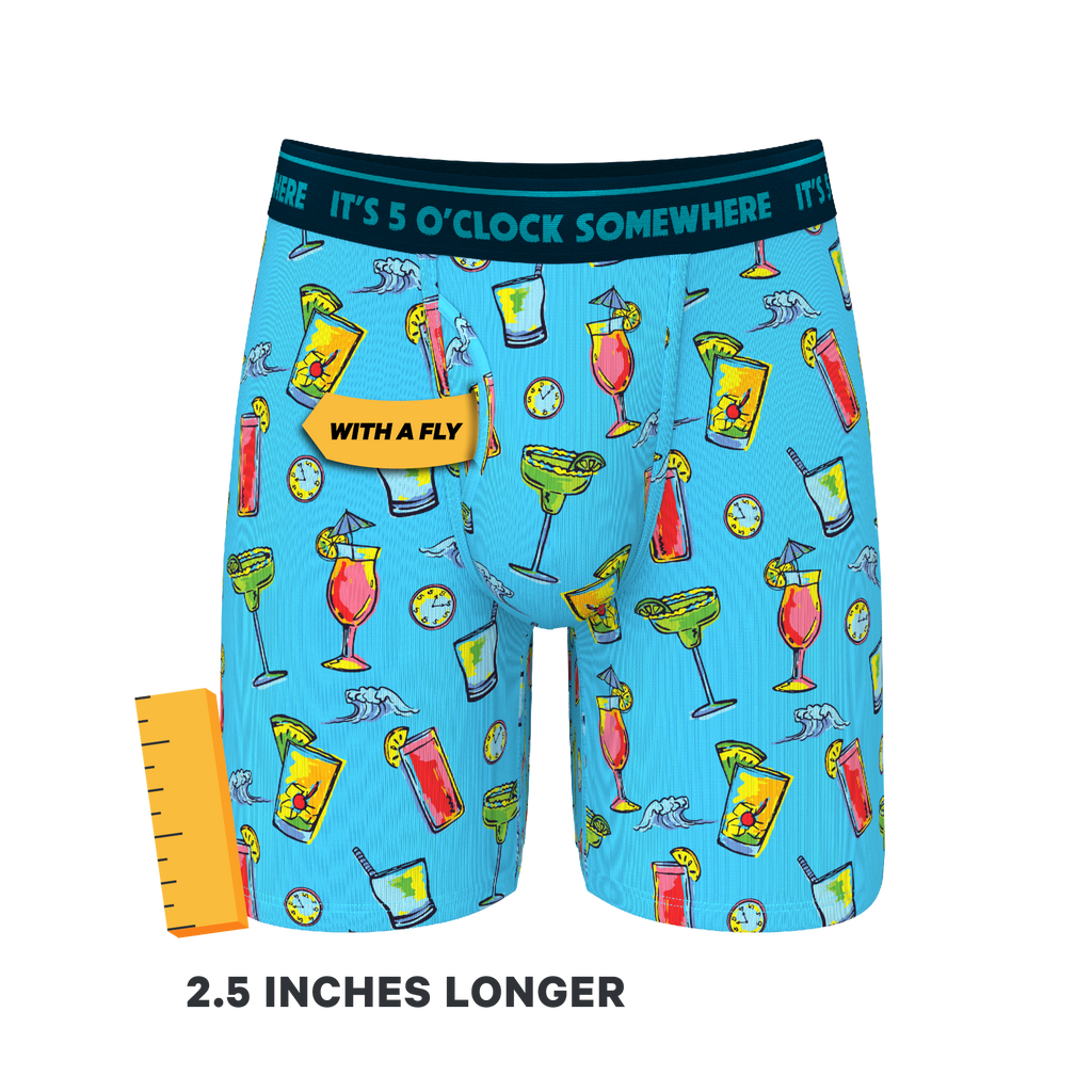 The Cocktail Hour | Shinesty x Margaritaville® Ball Hammock® Boxer - Long Leg - Shinesty