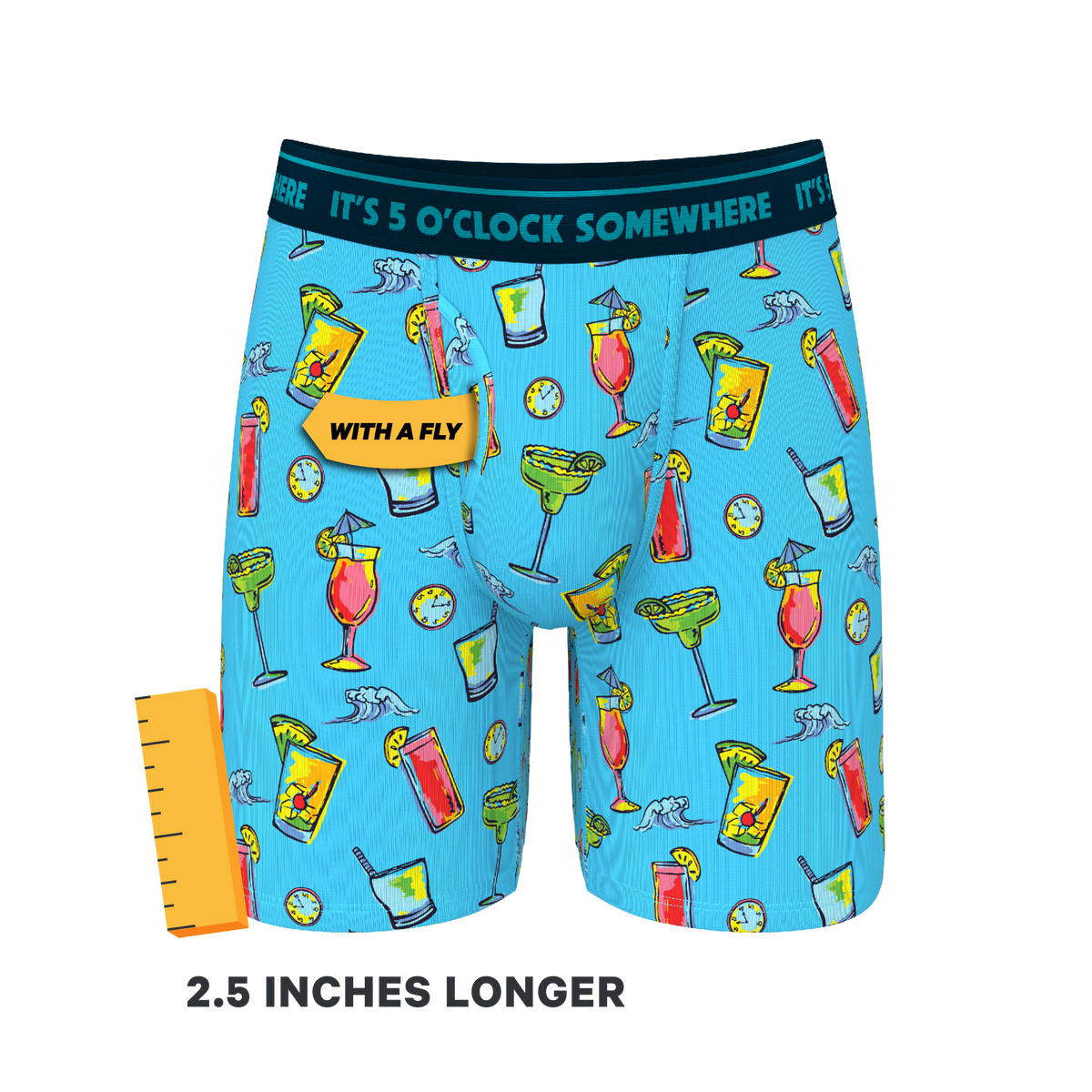 The Cocktail Hour | Shinesty x Margaritaville® Ball Hammock® Boxer - Long Leg - Shinesty