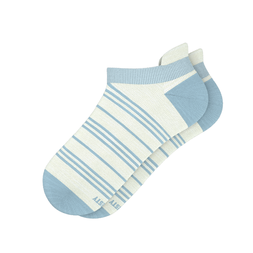 The College Ruled | Stripe Heel Hammock™ Ankle Socks - Shinesty