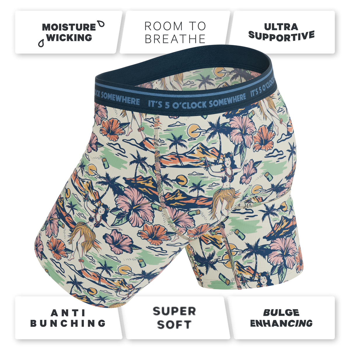 The Come Monday | Shinesty x Margaritaville® Ball Hammock® Boxer - Long Leg - Shinesty