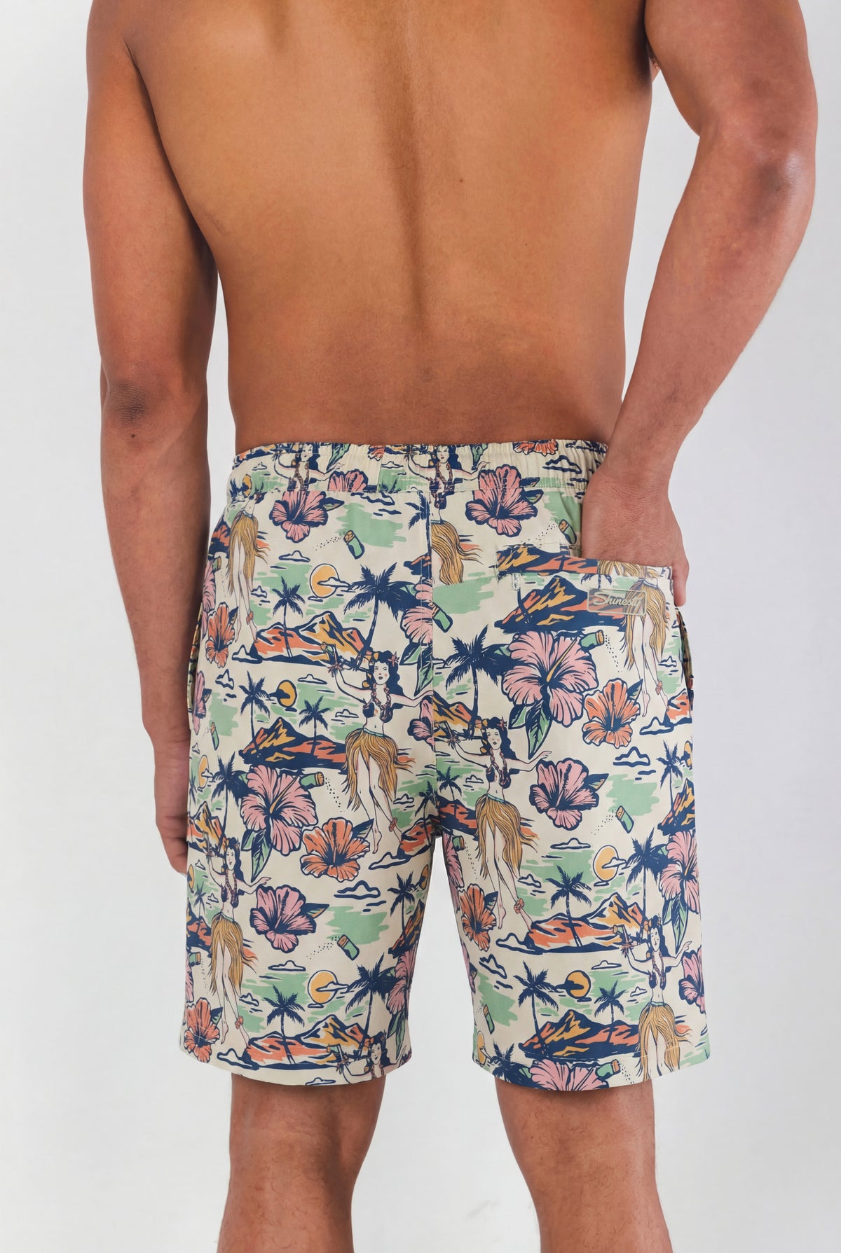 The Come Monday | Shinesty x Margaritaville® Ball Hammock® Pouch 8" Swim Trunks - Shinesty