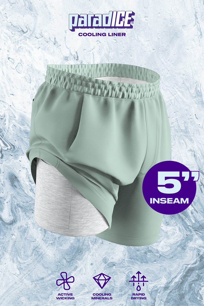 The Concrete Jungle | Sage Ball Hammock® 5 Inch Athletic Shorts - Shinesty