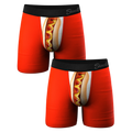 The Coney Islands | Hot Dog Ball Hammock® Boxer Couples Matching Underwear 2 Pack - Shinesty