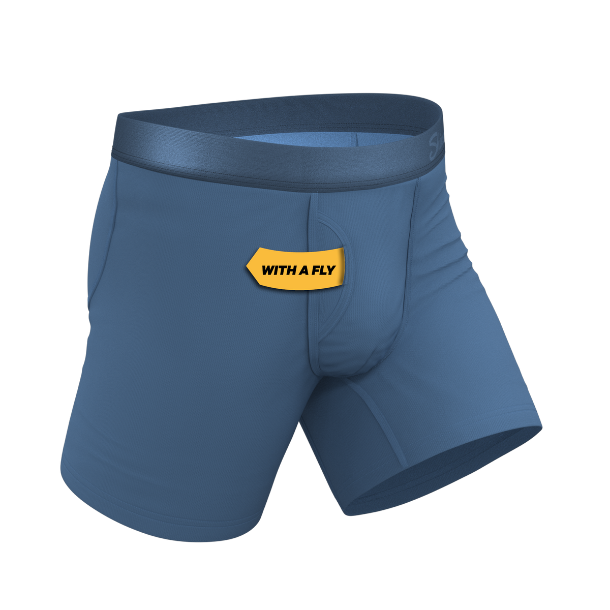 The Cool Cobalt | Slate Blue Ball Hammock® Pouch Underwear With Fly - Shinesty