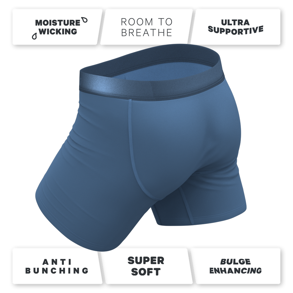 The Cool Cobalt | Slate Blue Ball Hammock® Pouch Underwear With Fly - Shinesty