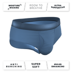 The Cool Cobalt | Slate Blue Ball Hammock® Pouch Underwear Briefs - Shinesty