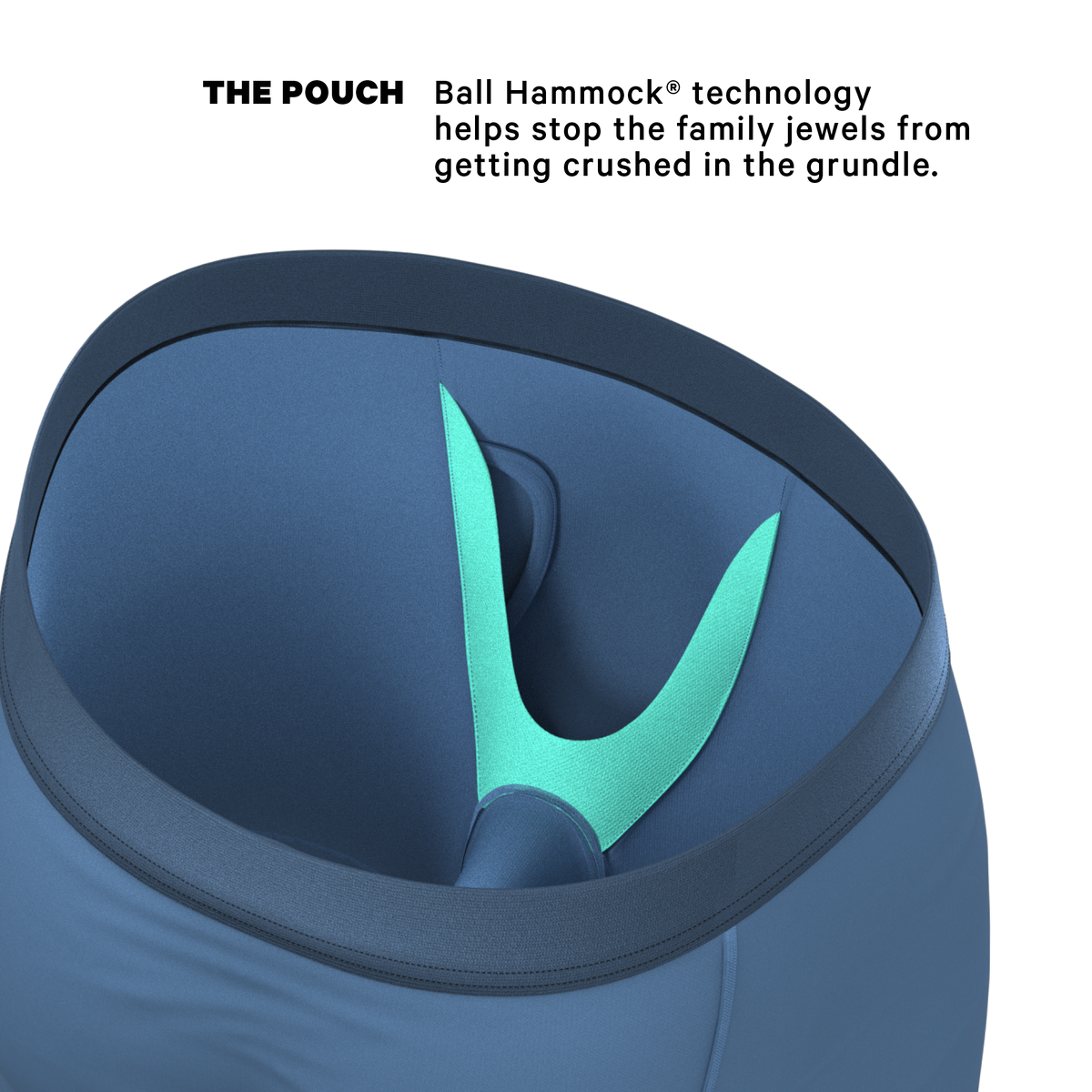 The Cool Cobalt | Slate Blue Ball Hammock® Boxer - Long Leg - Shinesty