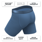 The Cool Cobalt | Slate Blue Ball Hammock® Boxer - Long Leg - Shinesty