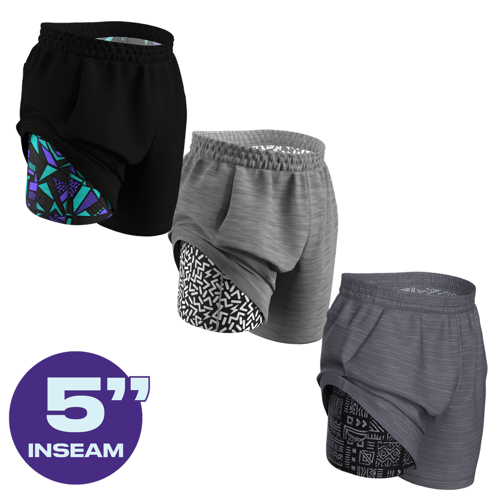 The Cooldown | Ball Hammock® 5 Inch Athletic Shorts 3 Pack - Shinesty