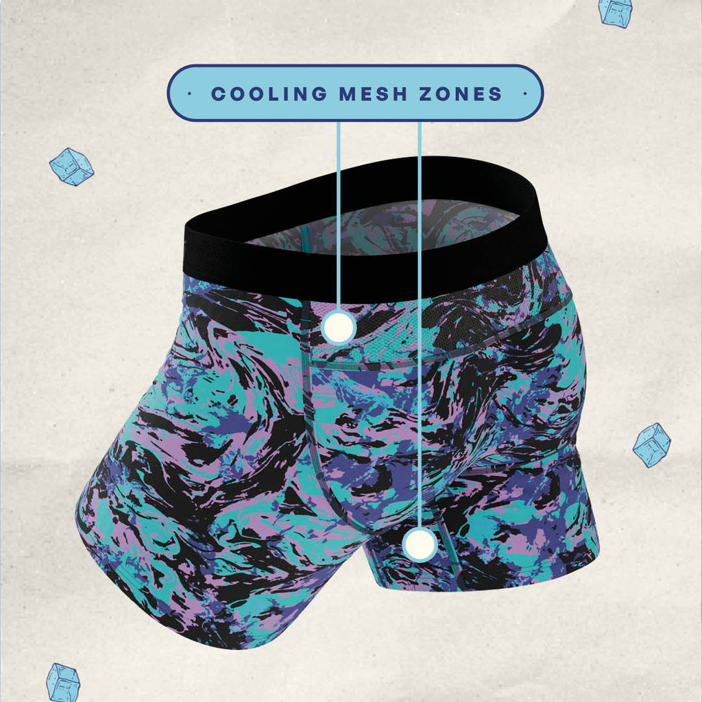 The Limestone | Retro Marbled paradICE™ Cooling Ball Hammock® Underwear - Shinesty