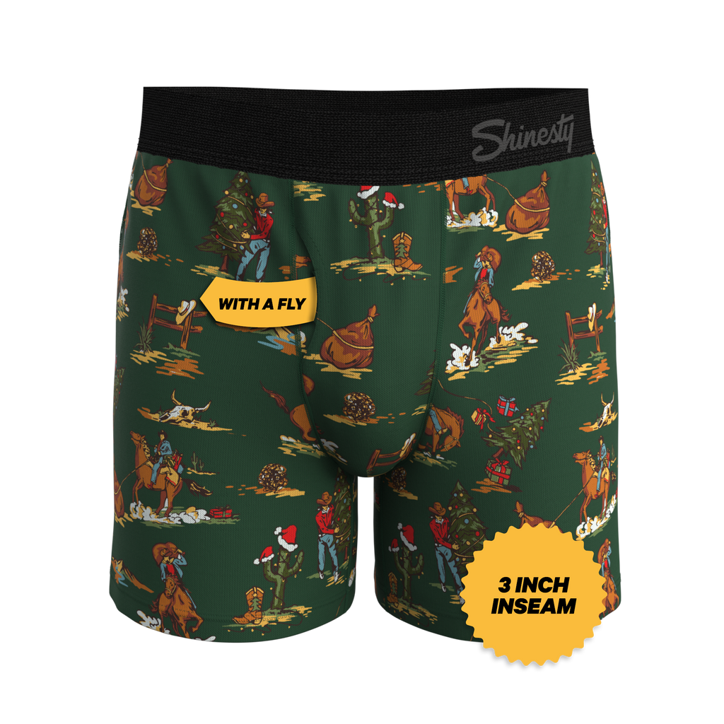 The Cowboy Christmas | Holiday Western Boxers - Shinesty