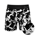 The Cowmasutra | Naughty Abstract Ball Hammock® Pouch Underwear With Fly - Shinesty