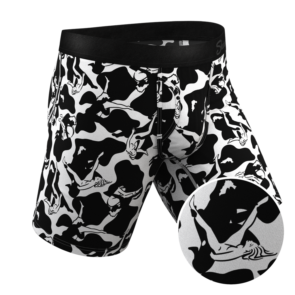 The Cowmasutra | Naughty Abstract Ball Hammock® Boxer - Long Leg - Shinesty