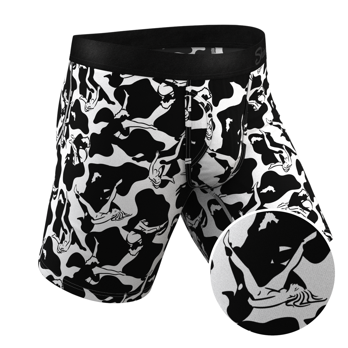 The Cowmasutra | Naughty Abstract Ball Hammock® Boxer - Long Leg - Shinesty
