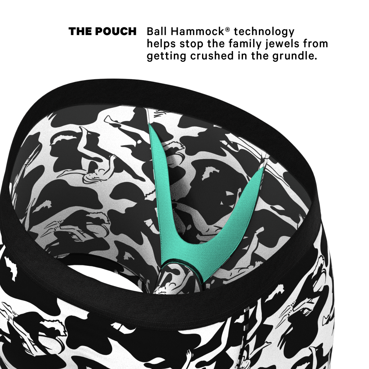 The Cowmasutra | Naughty Abstract Ball Hammock® Pouch Underwear - Shinesty